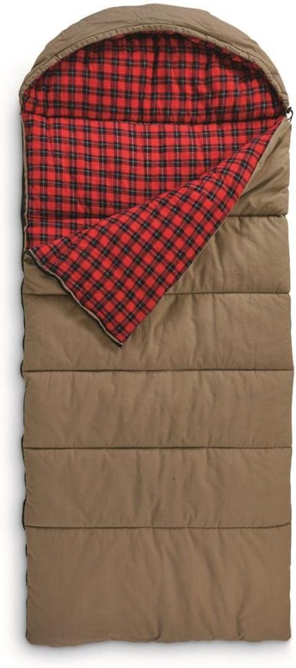 Sleeping Bag 0-Degree Fleece Lined Hooded for Adults Warm Winter Cold Weather Lightweight Portable for Camping, Backpacking, Hiking, Outdoors