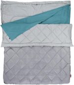 45°F Double Sleeping Bag, XL Tandem Sleep Sack with Big & Tall Design, Zips Apart into 2 Sleeping Bags, Machine Washable