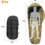 Army Military Modular Sleeping Bags System, Multi Layered with Bivy Cover for All Season, Woodland/Multicam - Image 2