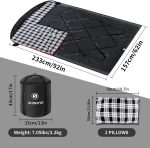 Double Sleeping Bag for Adults with 2 Pillows, Camping Sleeping Bags Flannel Cotton 2 Person Sleeping Bags XXL Queen Size Sleeping Bag for Cold Weather - Image 2