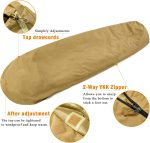 Army Military Modular Sleeping Bags System, Multi Layered with Bivy Cover for All Season, Woodland/Multicam - Image 2