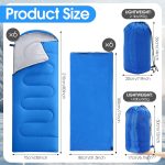 6 Pack Sleeping Bags with Fleece Liners for Adults Bulk, Lightweight Waterproof Camping Sleeping Bags Set for Summer Camp, Church Trip, Emergency Relief, Outdoor Hiking Backpacking - Image 2