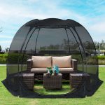Pop Up Screen House Tent, Instant Outdoor Gazebo with Mosquito Netting & UPF 50+ Sun Protection, Portable Canopy Shelter for Patio, Backyard, Camping (2-10 Person)