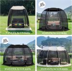 Pop Up Screen House Tent, Instant Outdoor Gazebo with Mosquito Netting & UPF 50+ Sun Protection, Portable Canopy Shelter for Patio, Backyard, Camping (2-10 Person) - Image 2