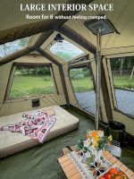 Inflatable Tents for Camping, 6/8/10 Person Large Family Blow Up Camping Tent with Hand Pump, Easy Setup Air Glamping Tent for Outdoor Party Picnic - Image 2