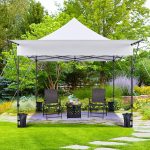 10x10 Pop Up Canopy Tent with 3 Removable Sidewalls, UPF 50+ Waterproof Outdoor Instant Shelter with Roller Bag, White - Image 2